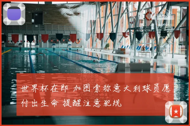 世界杯在即 加图索称意大利球员愿付出生命 提醒注意犯规